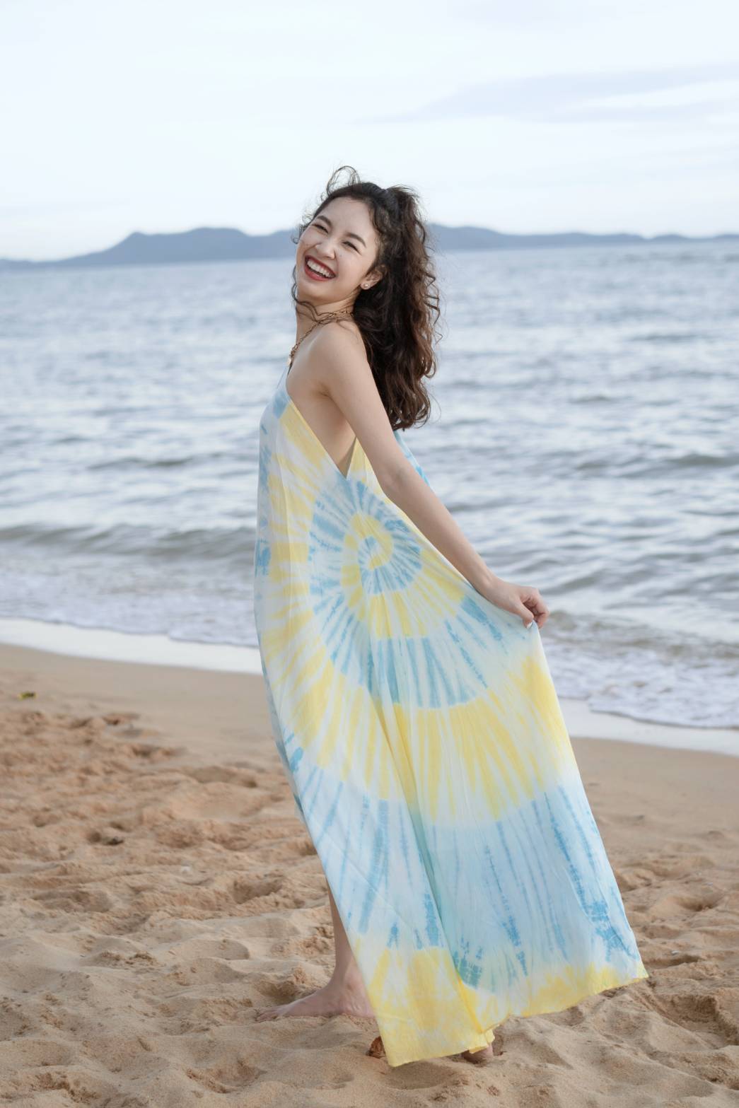 Cotton Candy Dress - Blue Yellow sandybrown.bkk