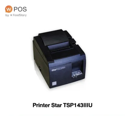 เครื่องปริ้นพิมพ์ใบเสร็จ รุ่น Star TSP 143ii USB / LAN (Black) เชื่อมต่อระบบ POS