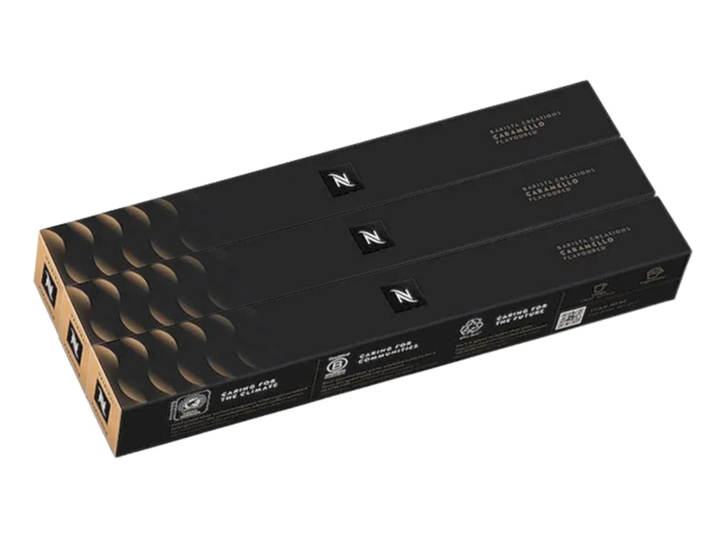 Nespresso Caramello Ground Coffee Capsule เนสเพรสโซ คาราเมล แคปซูล กาแฟคั่วบด 30 Capsules ราคา 1,048 บาท*ส่งฟรี