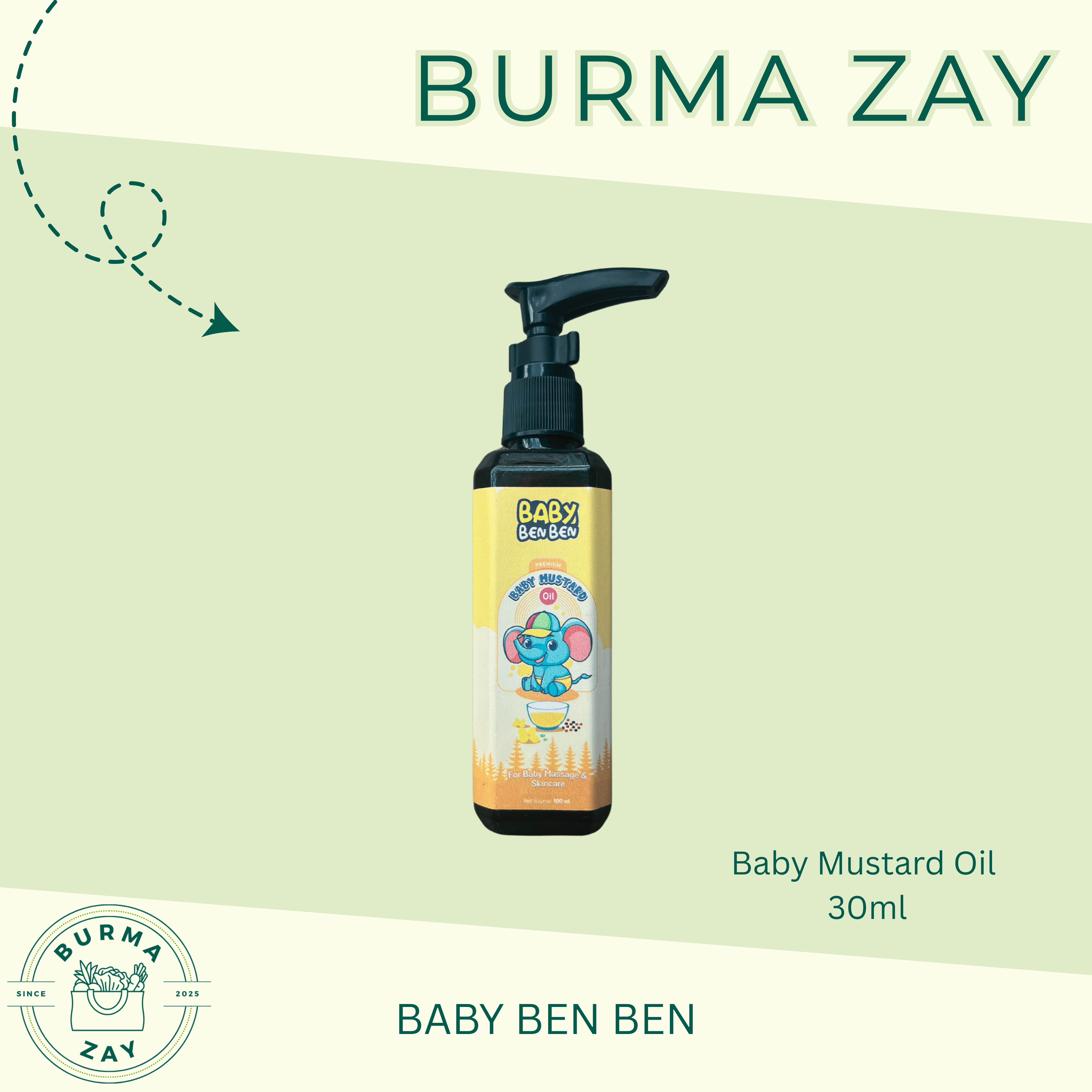 BABY BEN BEN - baby mustard oil 30 ml ราคา 130 บาท*ส่งฟรี