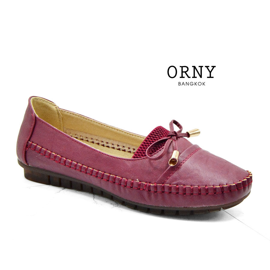 [No.2330] ORNY (ออร์นี่) Bangkok ® รองเท้าคัชชู พื้นบุฟองน้ำ เพื่อสุขภาพเท้า มีถึงไซส์ 42