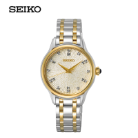SEIKO QUARTZ ไซโก นาฬิกาข้อมือผู้หญิง รุ่น SRZ550P ขนาด 29.5 mm. สีทอง