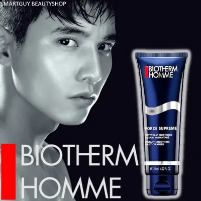 BIOTHERM HOMME Force Supreme Instant Smoothing Daily Cleanser 125ml คลีนซิ่งโฟมทำความสะอาดผิวหน้าผู้ชายสูตรพิเศษทำความสะอาดหมดจดล้ำลึก