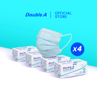 (4 กล่อง 3PLY) Double A Care หน้ากากอนามัยทางการแพทย์ 3 ชั้น Surgical Mask 3PLY Level 2 บรรจุ 50 ชิ้น /กล่อง มีให้เลือก 4 สี