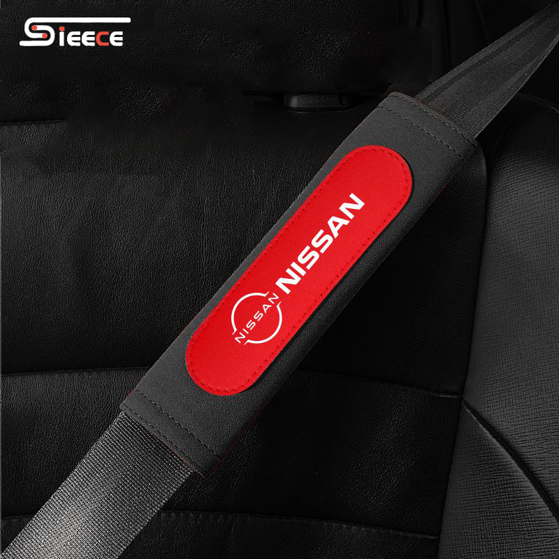 Sieece Car Seat Belt Cover Seat Belt Cover, Soft Leather, Seat Belt Cover Seat Belt Cover Seat Belt Cover for Car Interior Decoration for Nissan March Almera Kicks Note Qashqai Terra Sylphy Titan Navara X Trail ราคา 139 บาท*ส่งฟรี