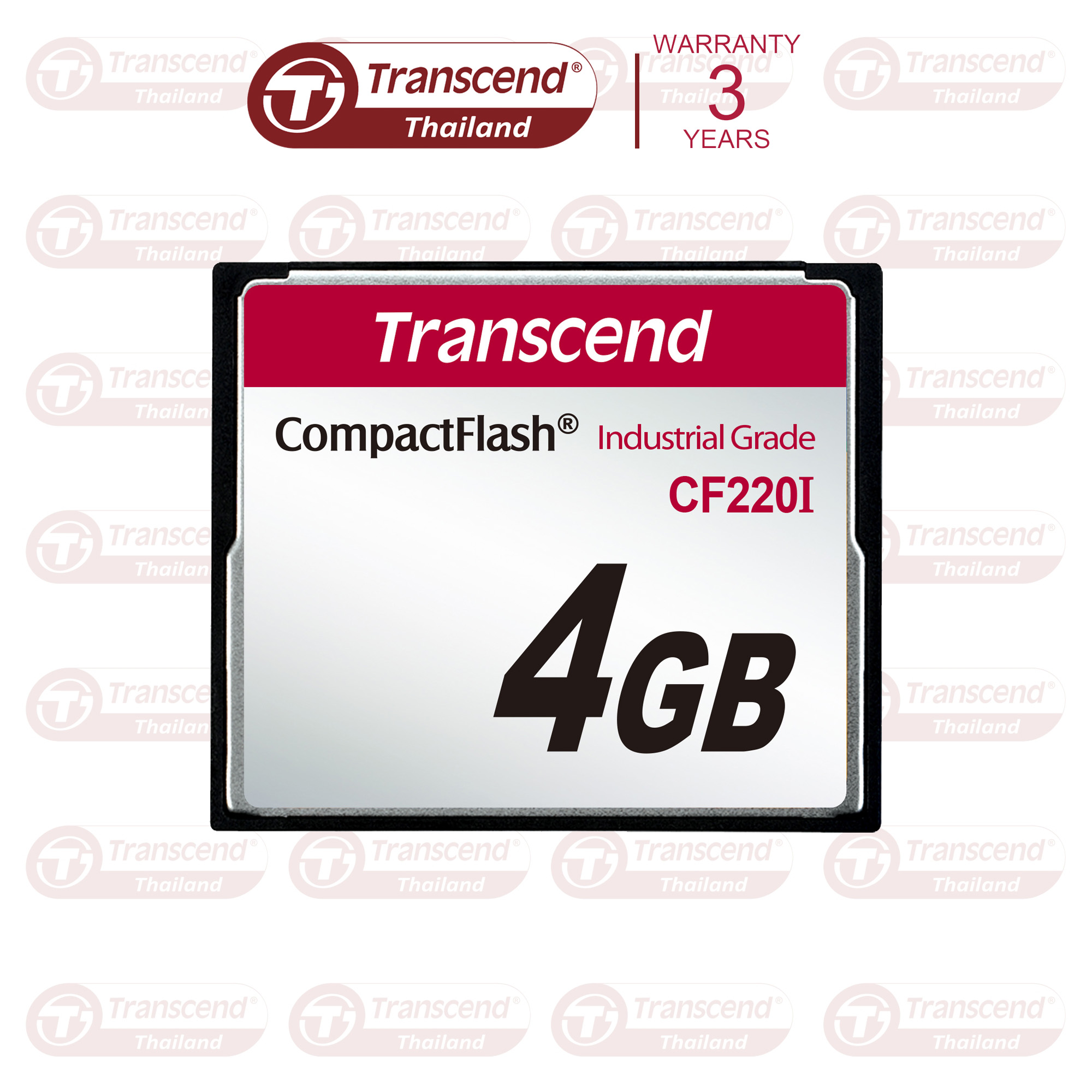 CompactFlash Card 4GB : CF Industrial Card: Transcend - รับประกัน 3 ปี - มีใบกำกับภาษี