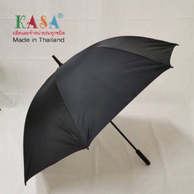 ร่มพระ ร่มถวายพระ 30นิ้ว ร่มกอล์ฟ สีดำ คันใหญ่ ผ้าหนา ป้องกันรังสียูวี ร่มกันแดด ร่มกันน้ำ แข็งแรง ทนทาน คุ้มค่า งานไทย Golf Umbrella รหัส30143-2