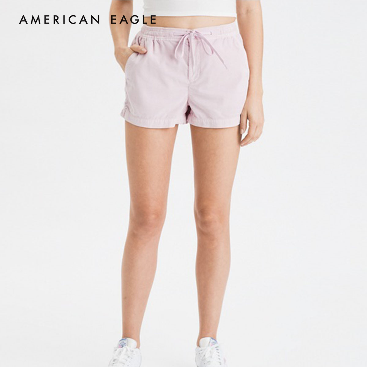 American Eagle High-Waisted Corduroy Sport Short กางเกง ผุ้หญิง ลูกฟูก เอวสูง(033-6135-580)