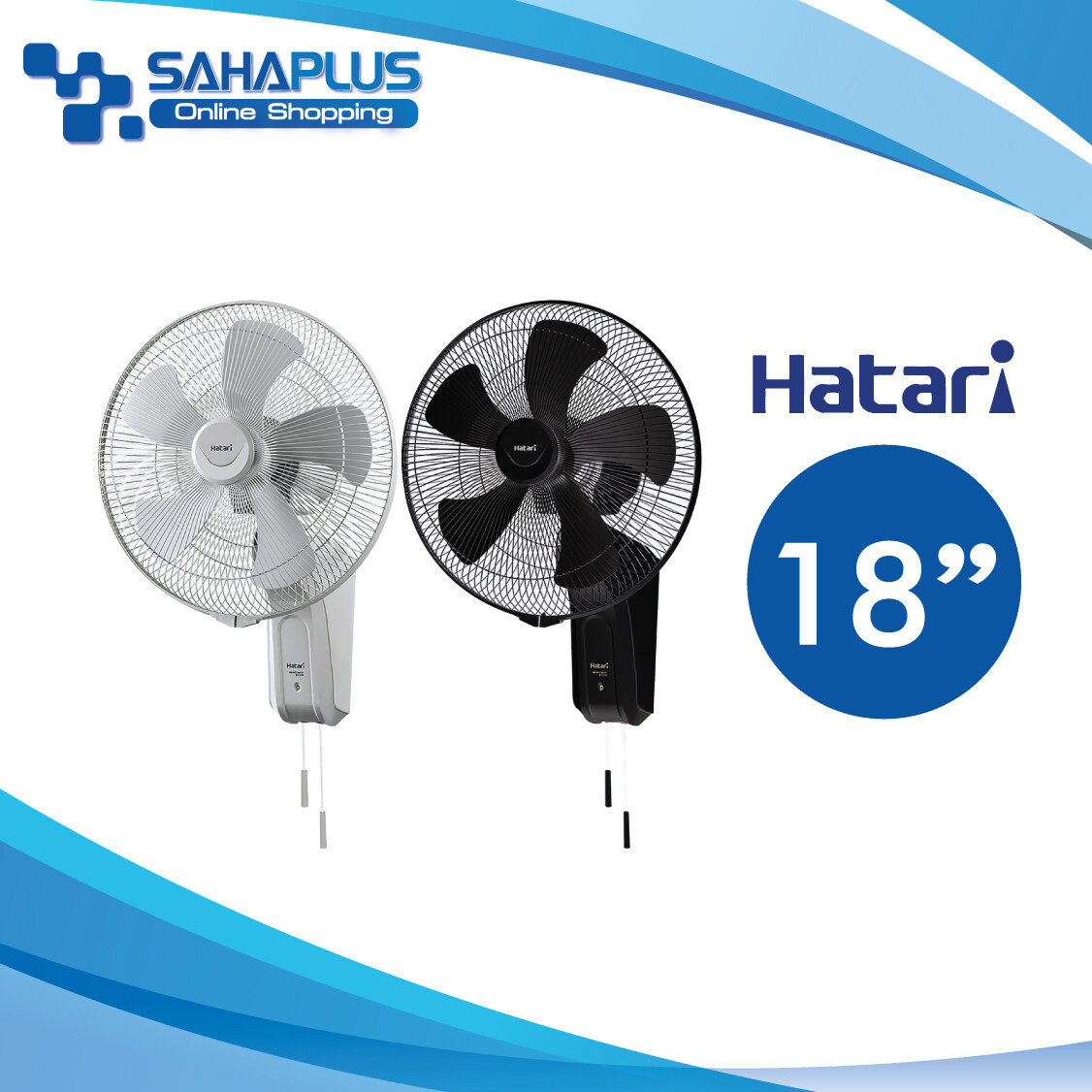 พัดลมอุตสาหกรรมติดผนัง ฮาตาริ Hatari รุ่น HT-IW18M1  (รับประกันสินค้า 3 ปี)