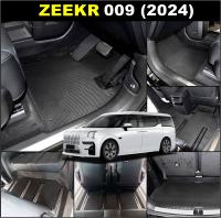 ยางปูพื้นรถยนต์ ZEEKR 009 2024 พรมรถ ซีเคอาร์ ลายวาฟเฟิล สีดำ เข้ารูป ในรถ เต็มคัน