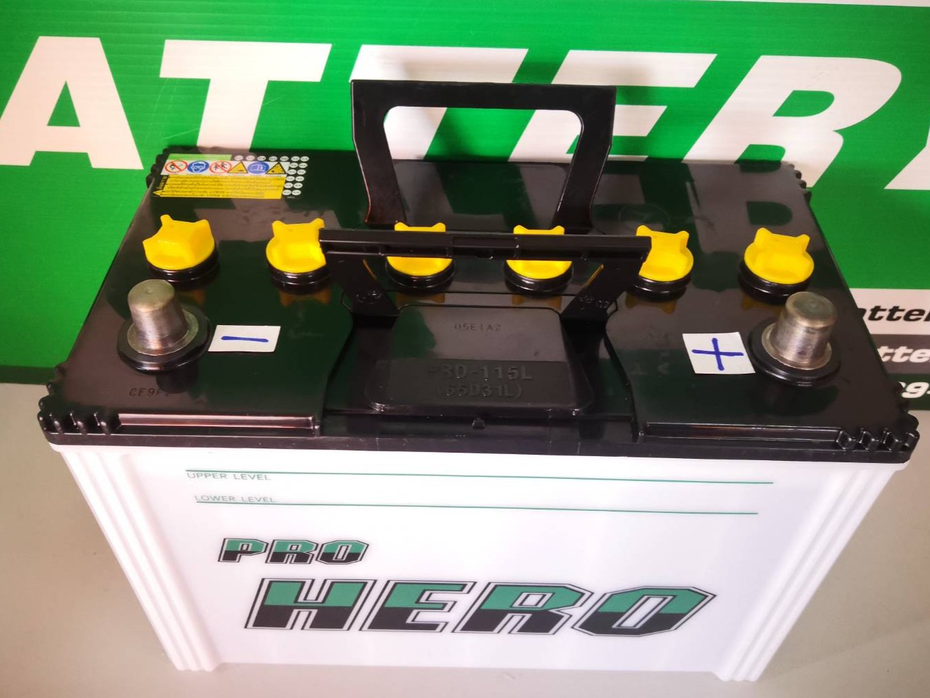 FB แบตเตอรี่ รถกระบะ รุ่น PRO HERO PRO-115L ไฟ12V70A ขั้วซ้าย คุ้มค่าราคาประหยัด แกะกล่องใช้ได้เลย เติมน้ำกรดและชาร์จไฟแล้ว รับประกันโดย Siam Battery