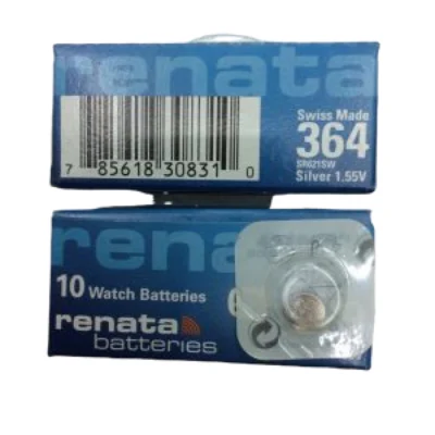 ถ่านกระดุม ถ่านนาฬิกา Renata 364 (SR621SW) Watch batteries Silver Oxide 1.55V (SWISS MADE) แพคกิ้งเม็ดเดี่ยว ของเเท้และใหม่