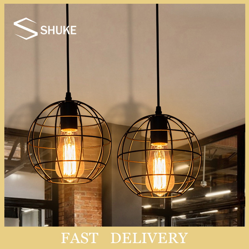 ราคาถูกที่สุด220VE27.LED Retro อุตสาหกรรมโคมไฟสไตล์ยุโรปชุดไฟเพดานโคมไฟระย้าโมเดิร์นเหล็กสีดำไฟตั้งโต๊ะ LED ดูด Wall Light