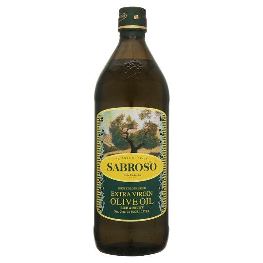 Sabroso Extra Virgin Olive Oil 1000ml น้ำมันมะกอก สำหรับทานสดๆ แบบผสมเป็นน้ำสลัด หรือทำเป็นซอสพาสต้า
