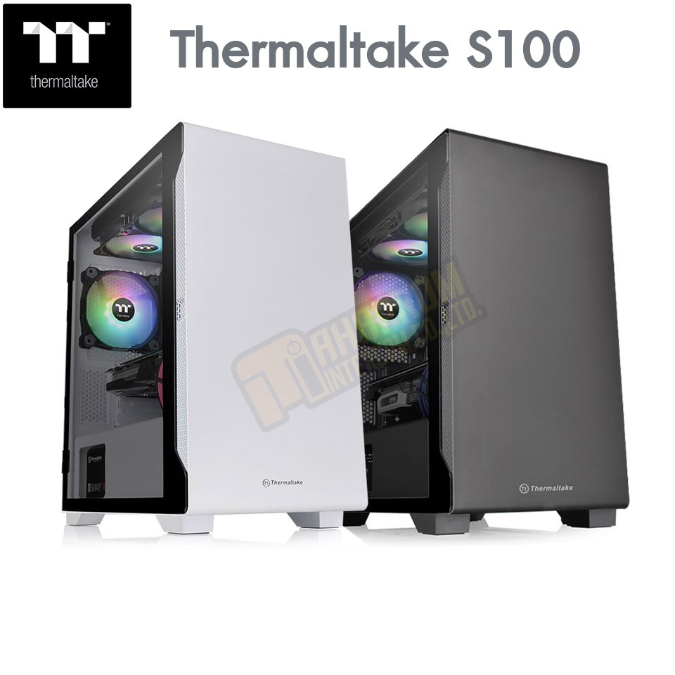 เคสคอมพิวเตอร์ ThermalTake S100 TG Snow ,S100 mATX Tempered Glass ขนาด mATX Case (NP) มีให้เลือก 2สี ขาวและดำ ราคา 1,790 บาท*ส่งฟรี