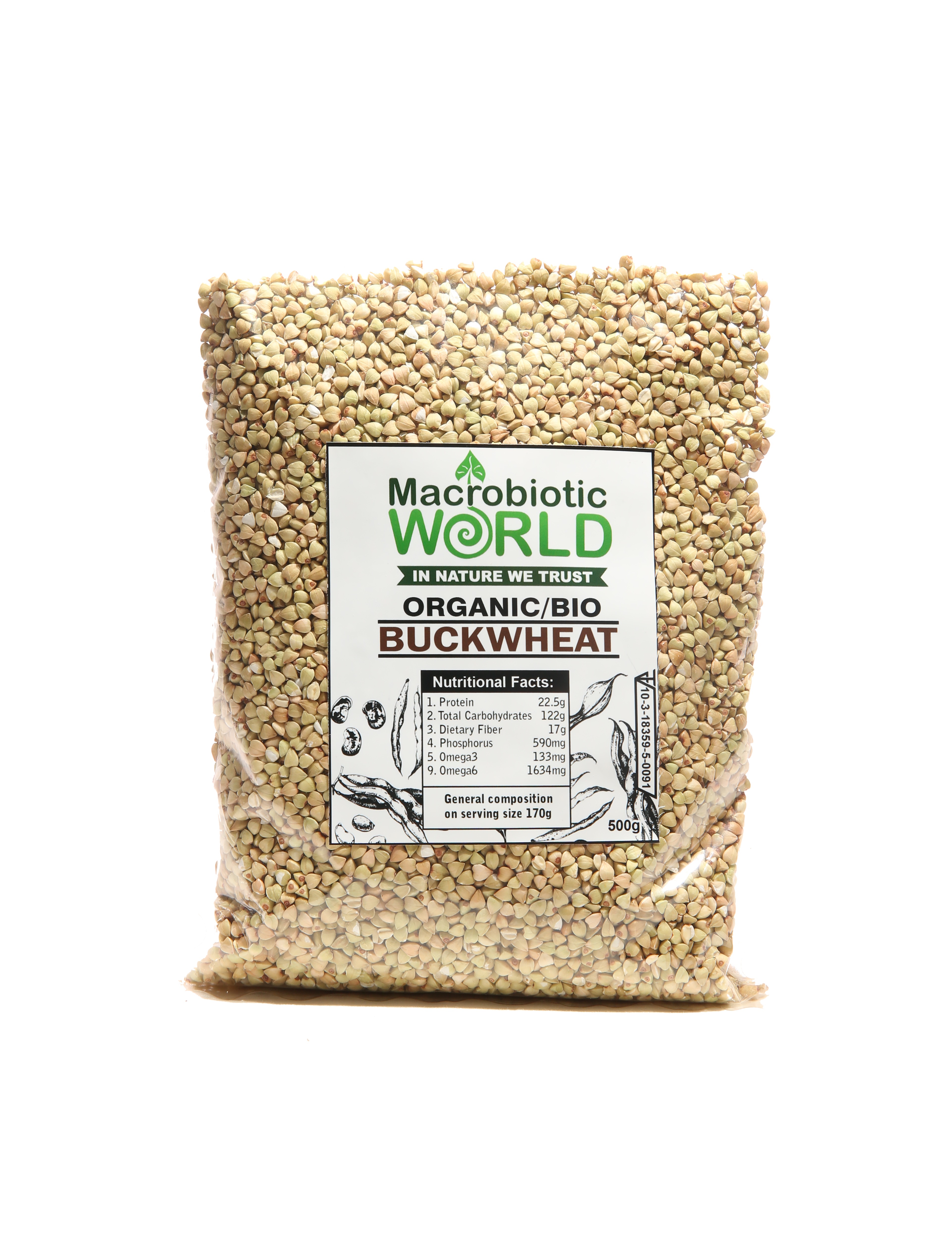 Organic/Bio Buckwheat Kernels | เมล็ดธัญพืช บัควีท 500g