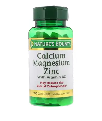 Nature’s Bounty Calcium Magnesium Zinc with Vitamin D3, 100 Coated Caplets