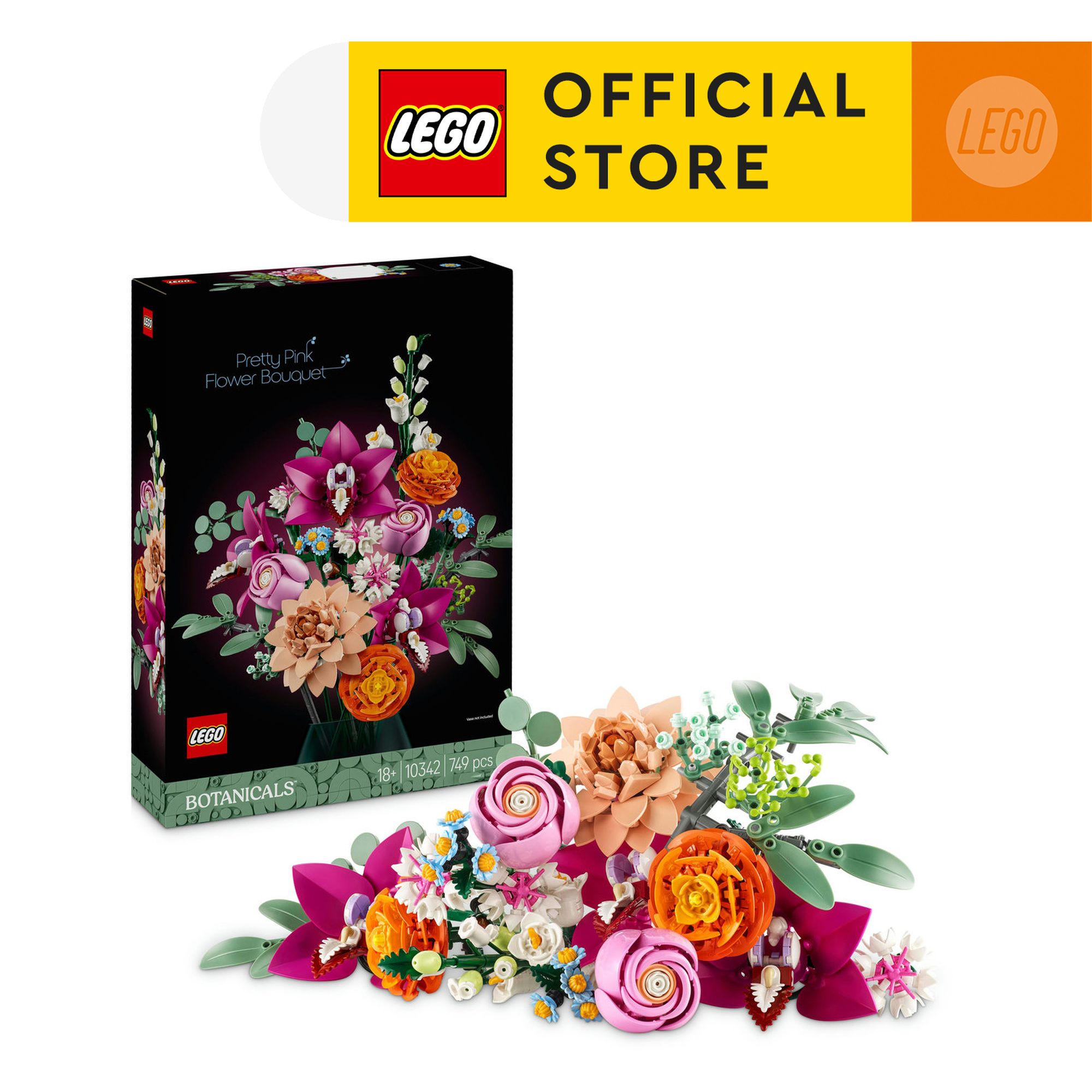 LEGO Botanicals 10342 Pretty Pink Flower Bouquet (749 Pieces) ราคา 2,300 บาท*ส่งฟรี