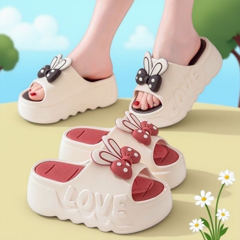 Cute Rabbit Slip-On Sandals for Women