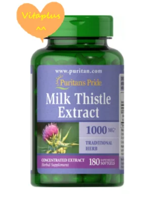 Puritan’s Pride Milk Thistle 1000 mg (Silymarin)/ 180 Softgels