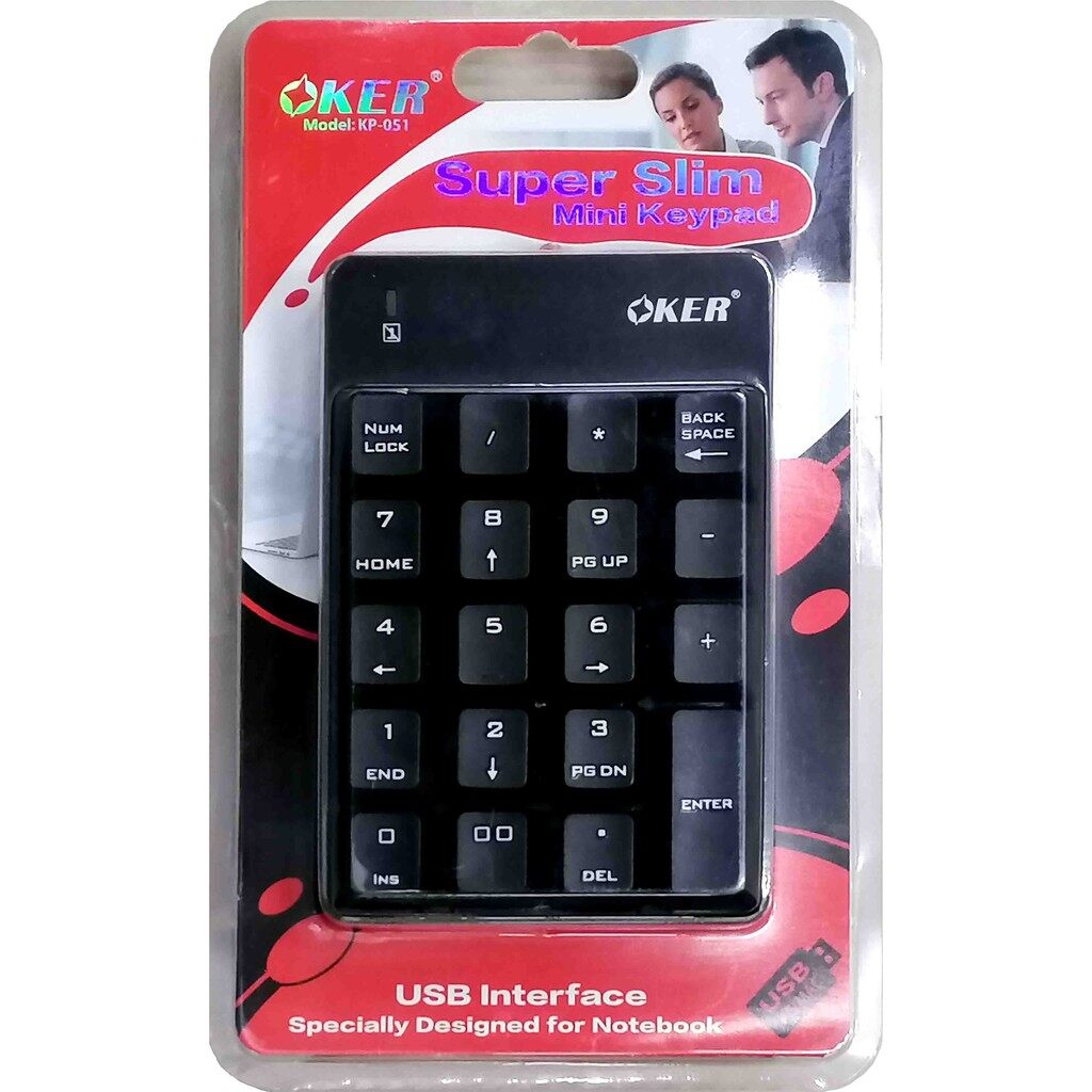OKER KP-051 คีย์บอร์ด แป้นตัวเลข Numberic Mini Keypad KP-051 สีดำ
