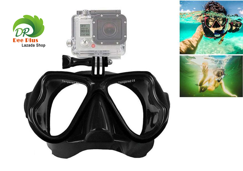 Camera Mount Diving-Mask Oceanic Scuba Snorkel Swimming Goggles Glasses GoPro SJCam Xiaomi YI อุปกรณ์ดำน้ำอุปกรณ์ดำน้ำแว่นตาว่ายน้ำสำหรับGoPro SJCam Xiaomi Yi