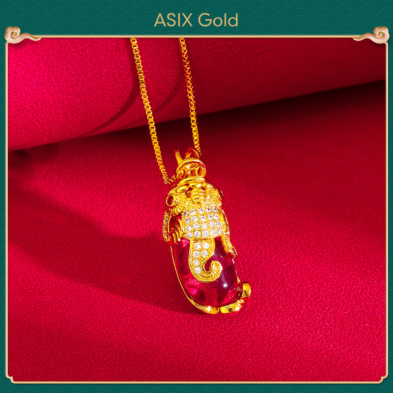 ASIX GOLD ชุบทอง 24K สร้อยคอเพชร PIUXIU สร้อยคอผู้หญิง สร้อยคอที่สามารถดึงดูดความมั่งคั่ง สีไม่ดําคล้ํา ไม่ลอกออก ของขวัญชั้นเลิศ ราคา 149 บาท*ส่งฟรี