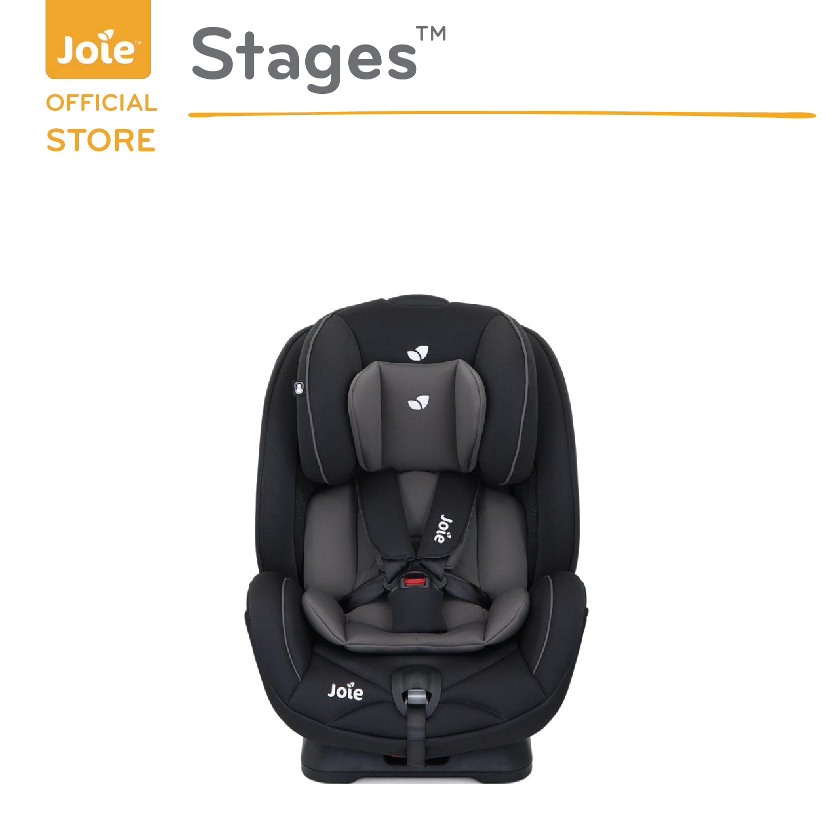 Joie Stages Car Seat for Newborns - 7 Years Old, Soft Fabric, Comfortable to Sit On, Adjustable Recline, Installed with Belt. ราคา 6,715 บาท*ส่งฟรี