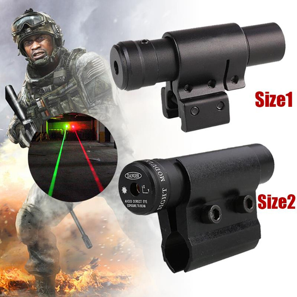 【พร้อมแบตเตอรี่】100% สีแดงเลเซอร์ 20 มม. / 11 มม. Rail Mount Laser Dot Sight ยุทธวิธีการล่าสัตว์ Optical Collimator Sight Professional อุปกรณ์เสริม