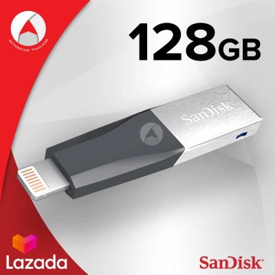 SanDisk New iXpand Mini flash drive 128GB (SDIX40N_128G_GN6NN) แฟลชไดร์ฟสำหรับ iPhone และ iPad เมมโมรี่ สำรองข้อมูล