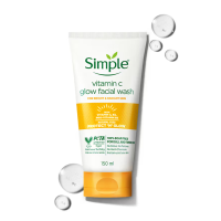 [E.07/2570] SIMPLE Vitamin C Glow Facial Wash 150ml โฟมล้างหน้า วิตามินซี ผิวกระจ่างใส สูตรอ่อนโยน ของแท้100%
