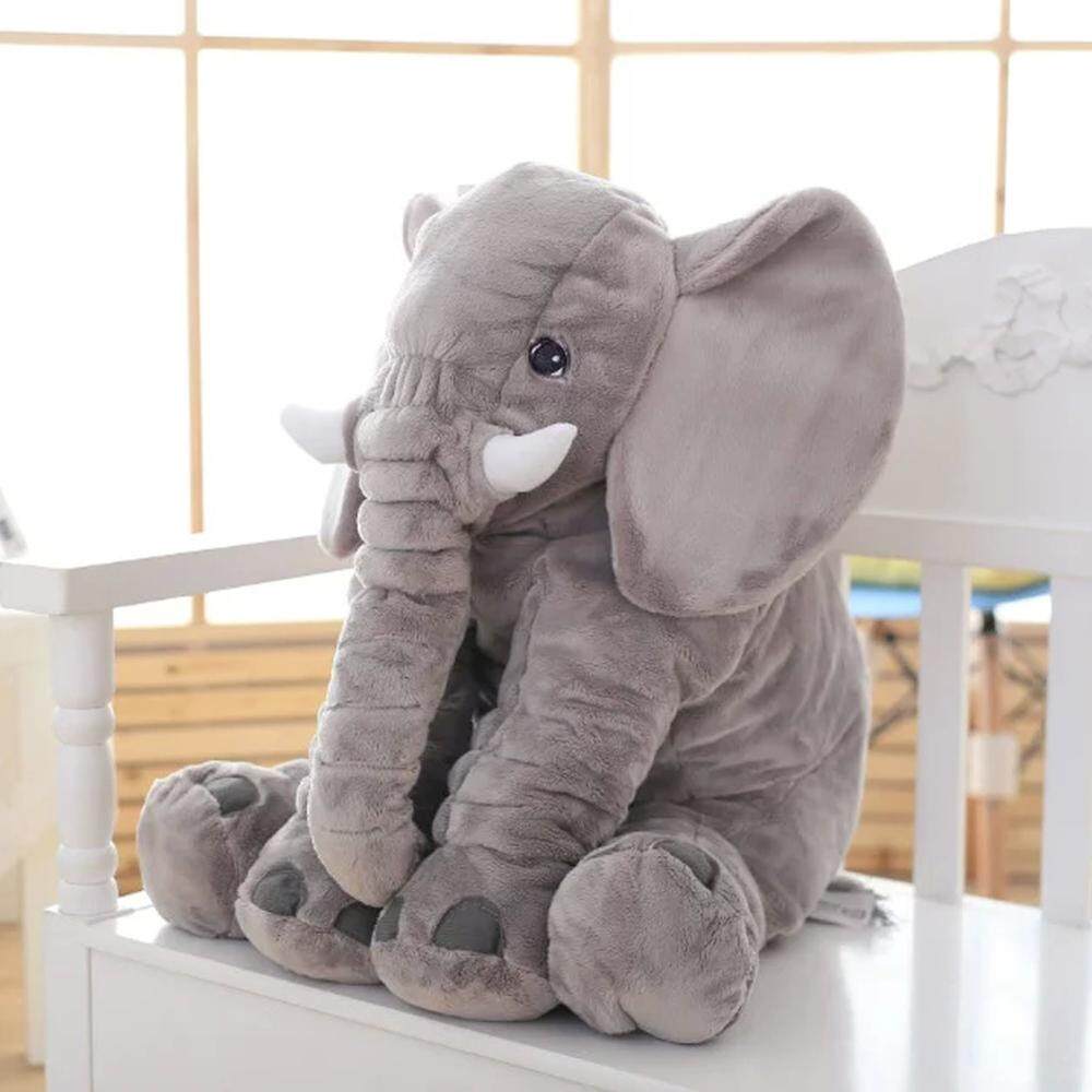ของเล่น ตุ๊กตา ตุ๊กตาช้างขนนุ่ม ตุ๊กตาช้าง ขนาด 40เซนติเมตร เอาใจเด็กทารก เพื่อนคู่หู่ ตุ๊กตาหมอนยัดนุ่น 40cm Infant Plush Elephant Soft Appease Elephant Playmate Calm DollH