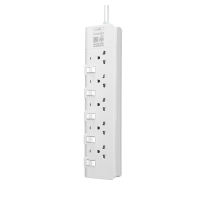 ปลั๊กไฟ LUMIRA LS-805 รุ่น 5 เต้ารับ มีสวิตช์เปิดปิดแยก ไฟ LED บอกสถานะ สายยาว 3M/5M เลือกได้ 3 สี รับประกันสินค้า 3 ปี