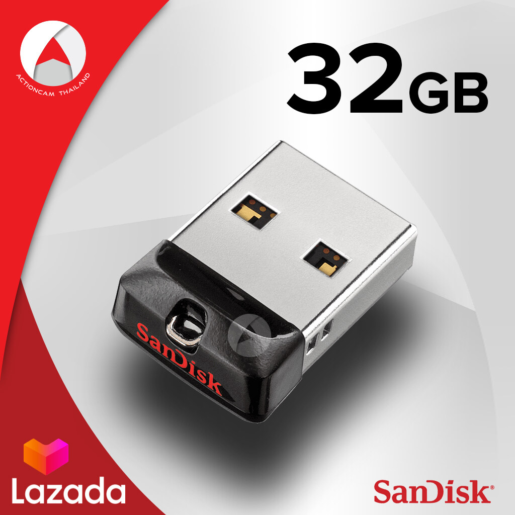 SanDisk Flash Drive Cruzer Fit 32G USB 2.0 Flash Drive (SDCZ33_032G_G35) เมมโมรี่ แซนดิส แฟลซไดร์ฟ ประกัน Synnex รับประกัน 5 ปี