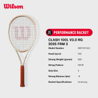 Wilson CLASH 100L V3 RG 2025 ไม้เทนนิส Unstrung WR174111U2 Official Store