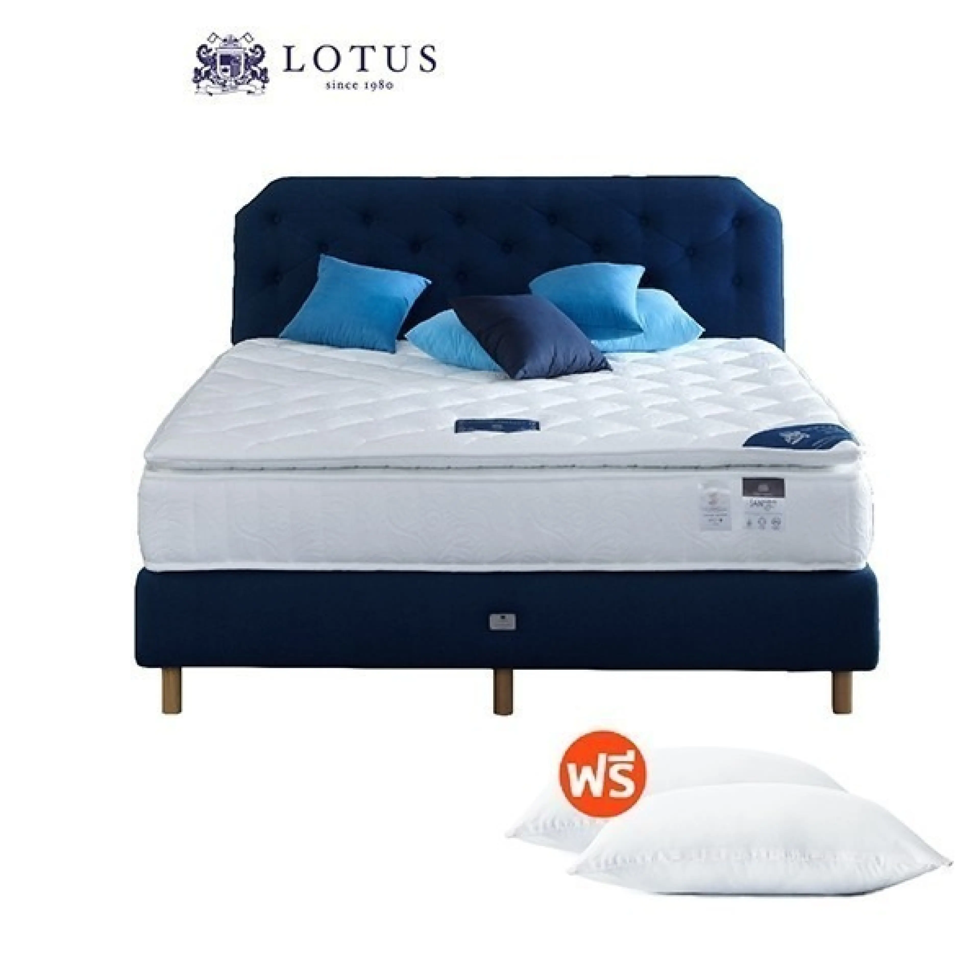 Lotus Pocket Spring Mattress (Soft Specification, Good Strength) Marshall Deluxe Ll Model, Thickness 12 Inches, Free Delivery.