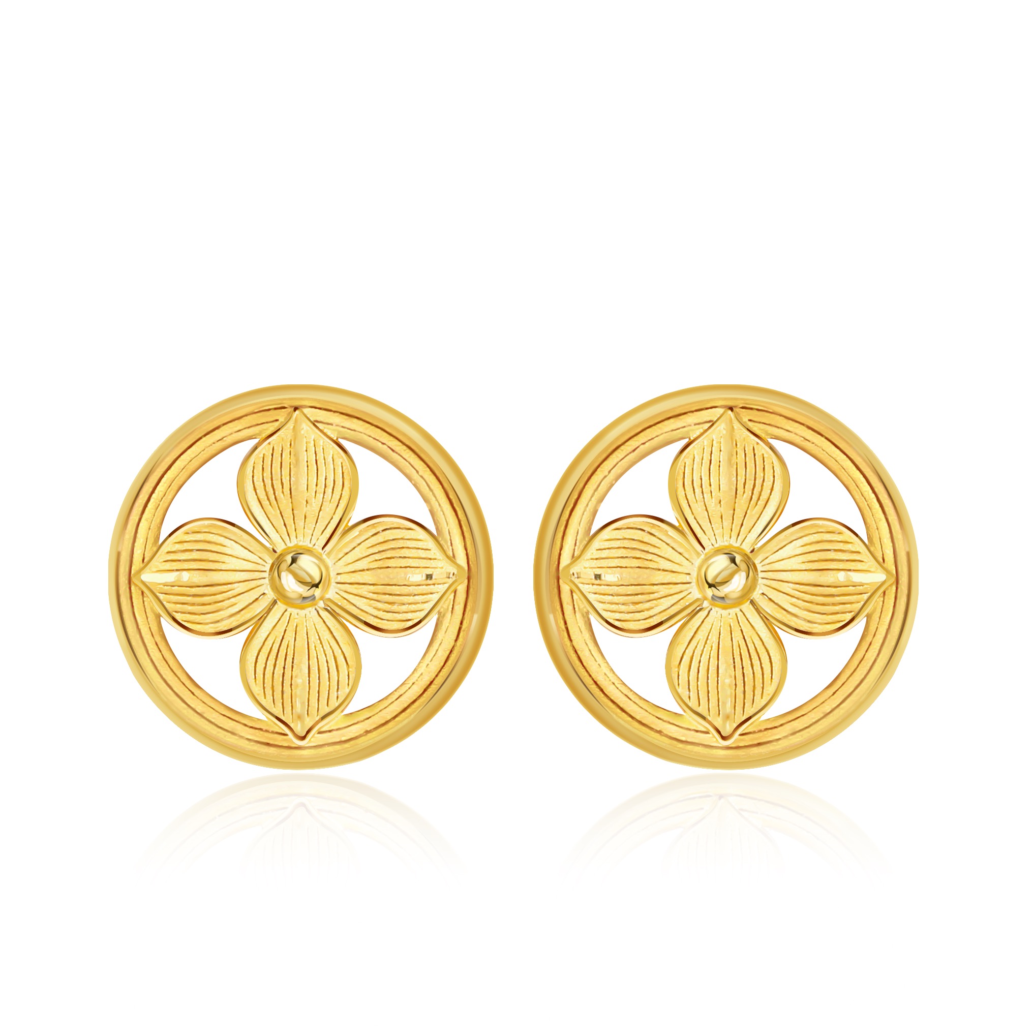 ต่างหูทอง / ต่างหูเพชร Prima คำ 99.9% Ixora Collection 111E4128-18
