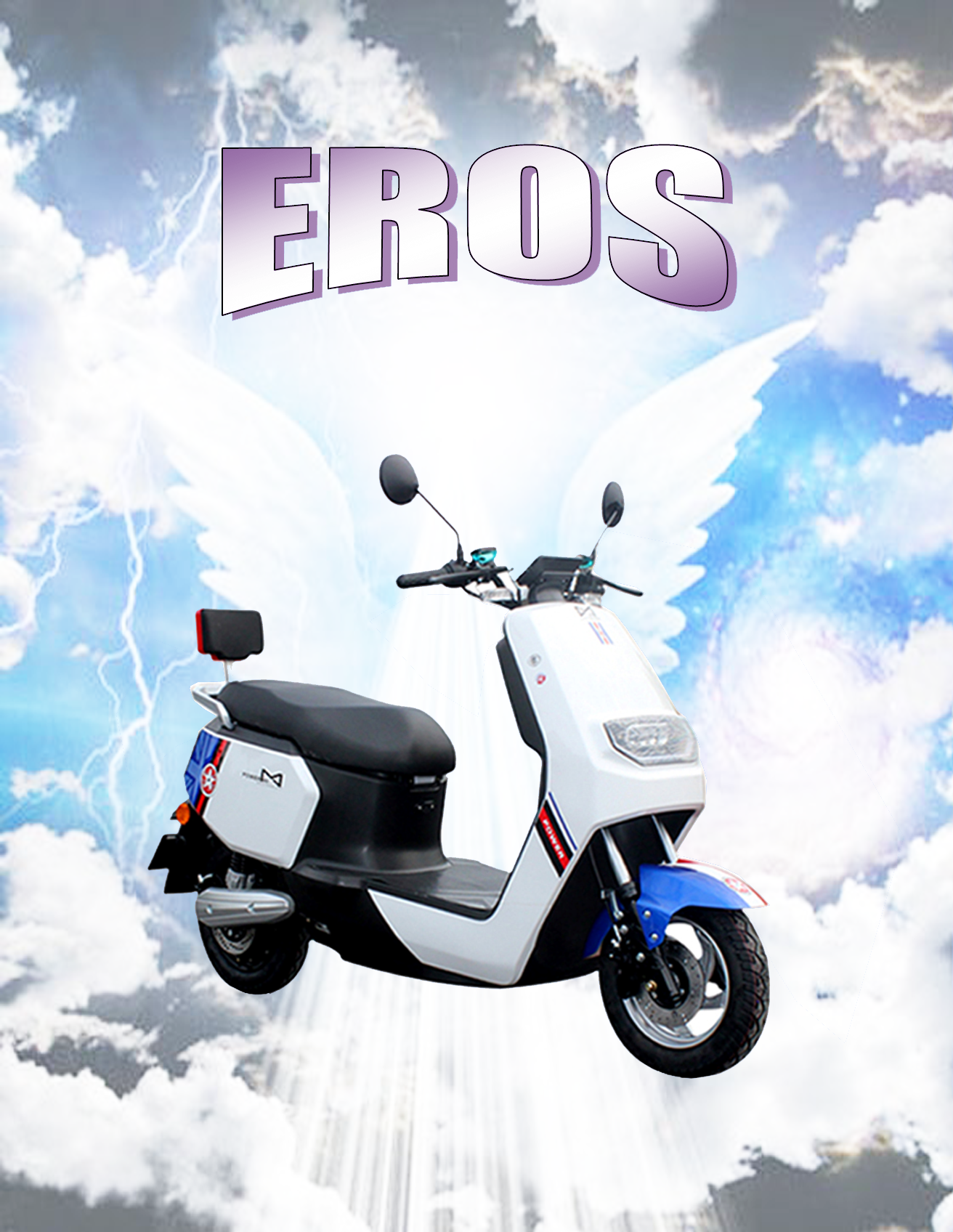 มอเตอร์ไซค์ไฟฟ้ารุ่น EROS แบตเตอรี่ 72V 25Ah. มีประกันมอเตอร์+กล่องควบคุม+แบตเตอรี่ #จัดส่งฟรี กทม.-ปริมณฑล ราคา 32,000 บาท*ส่งฟรี
