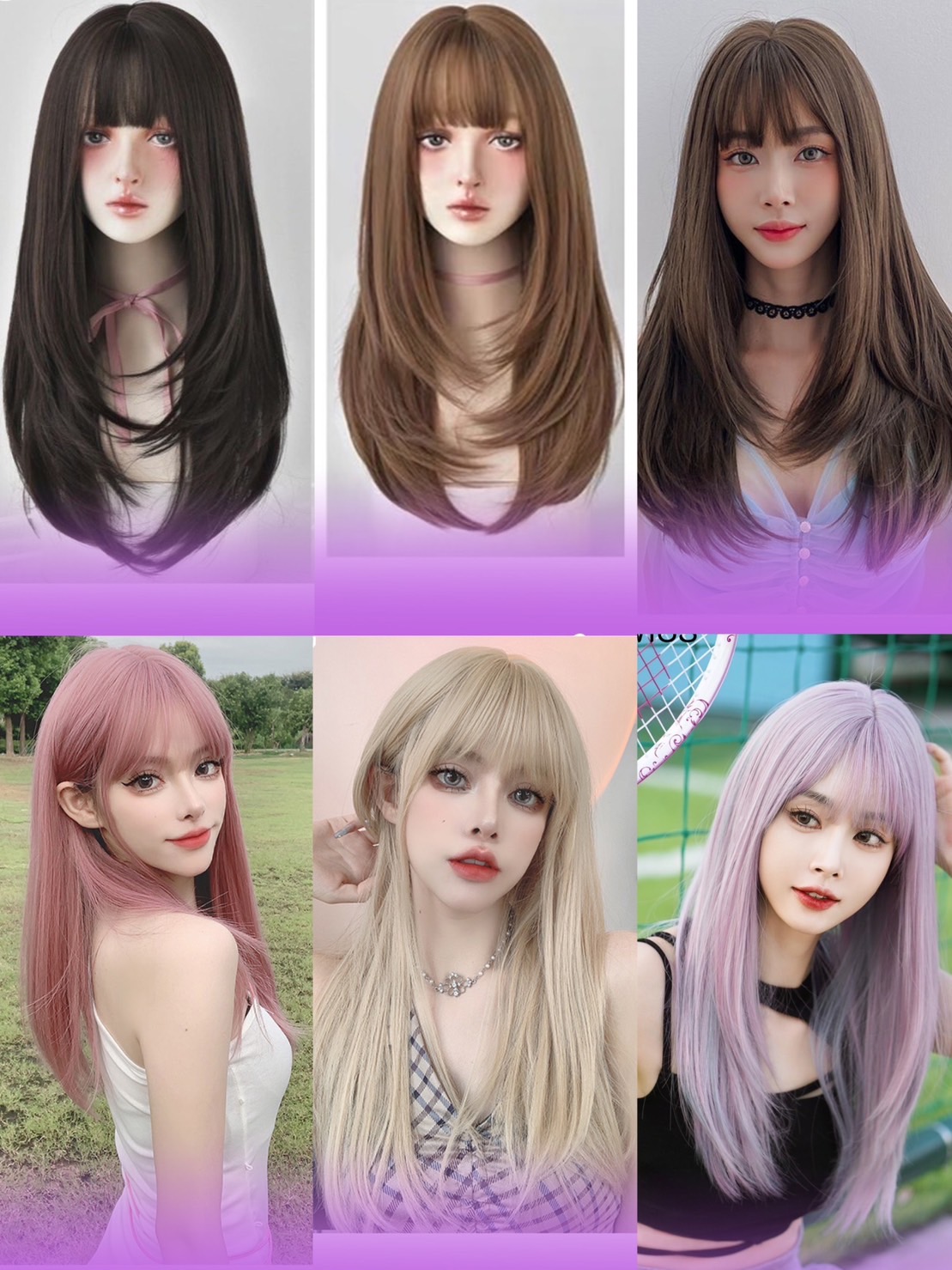วิกผม วิกผมยาว60CM วิกสวยมากตามภาพผมนิ่มเหมือนจริง สินค้าขายงานแท้ สวยจริงรีวิวจริง แถมเน็กคลุมกับหวีฟรี วิกผมตามภาพพร้อมส่งในไทยค่ะ ราคา 460 บาท*ส่งฟรี