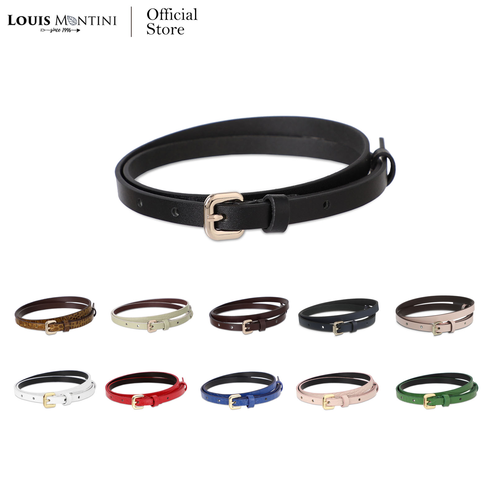 Louis Montini (Miranda) Women's belt เข็มขัดผู้หญิง หนังวัวแท้ เข็มขัดแฟชั่น MGW132 ราคา 285 บาท*ส่งฟรี