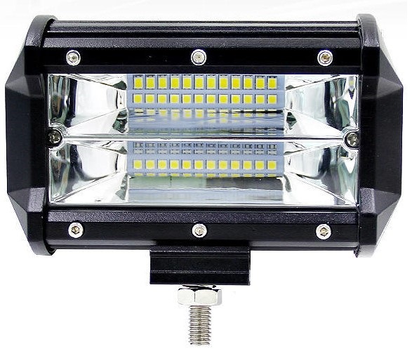 X4 เเพ็คคู่ สุดคุ้ม !! LED LIGHT BAR ไฟสปอร์ตไลท์ ไฟหน้ารถ ไฟท้าย 72W 12V-24V รุ่น COMBO BEAM ทรงเหลี่ยม เเสงขาว งานพรีเมี่ยม จำนวน 4 ชิ้น