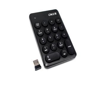 สินค้า Nc Keypad Wireless คีย์บอร์ดตัวเลข ไร้สาย OKER K2610