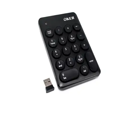 Numeric Keypad Wireless คีย์บอร์ดตัวเลข ไร้สาย OKER K2610