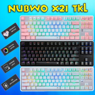 Nubwo X21 TKL Mechanical Full RGB Gaming Keyboard คีบอร์ดเมคานิคอล