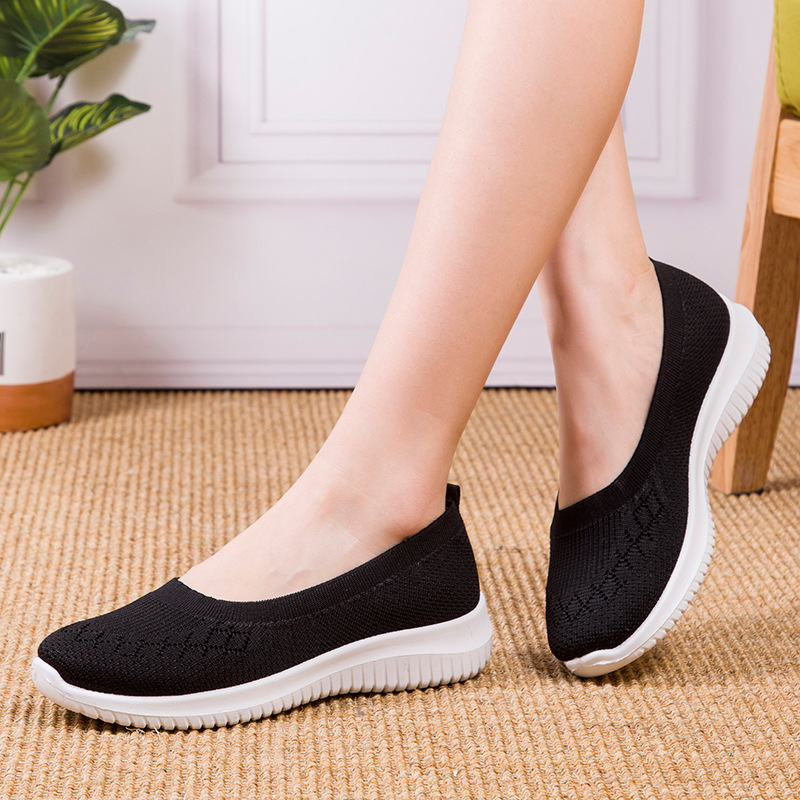 MUM รองเท้าผ้าใบแบบสลิปออน รองเท้าผ้าใบเพื่อสุขภาพ รองเท้าผ้าใบผญ รองเท้าใส่เดิน สไตล์สาวเกาหลี