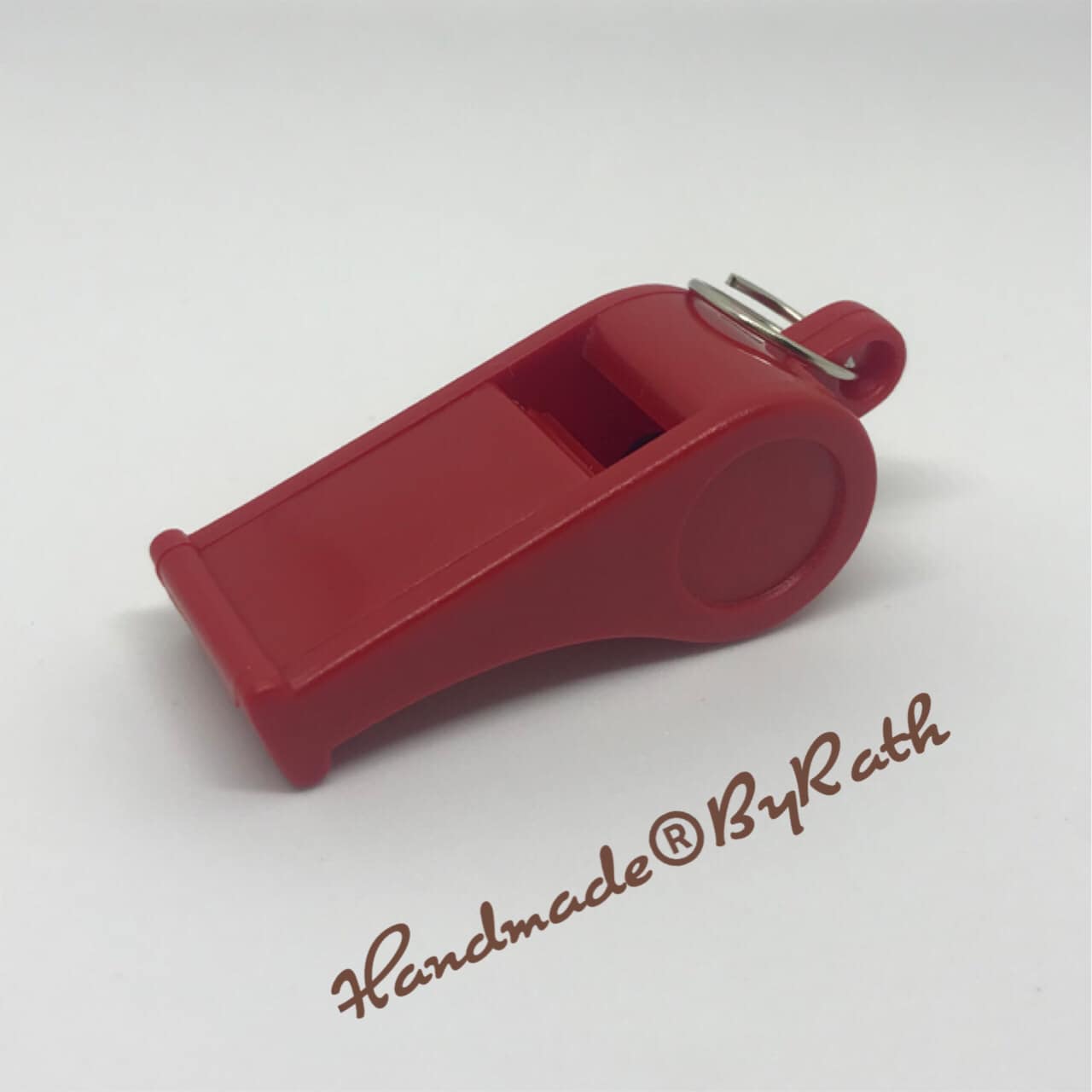 1 Pcs. นกหวีด Handmade®️ สีแดง พร้อมห่วง Whistle Handmade®️ Red color