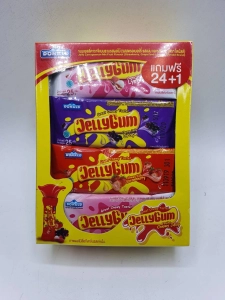 สินค้า ขนม jelly gum fruit chewy jelly ขนมเยลลี่คาราจีแนน รวม รสผลไม้ 24 ชิ้น ขนมเด็ก