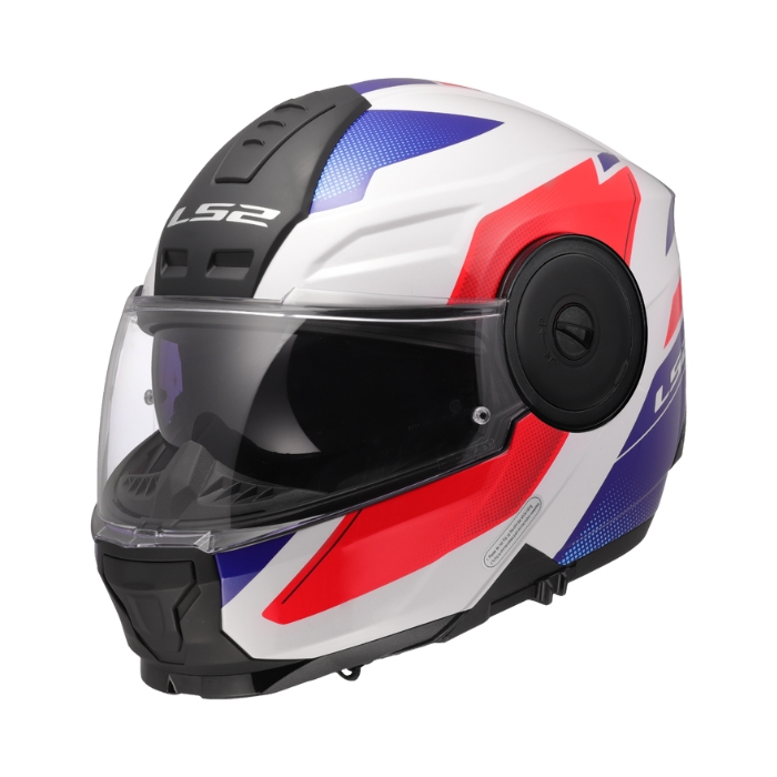 Ls2 Helmets Ff902 Duria White Blue Red - Chin-Up Helmet ราคา 6,400 บาท*ส่งฟรี