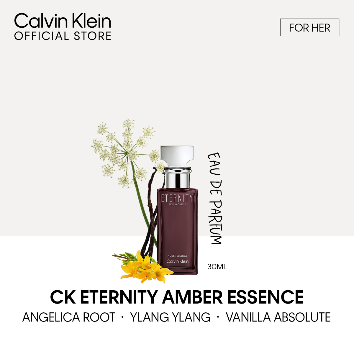 *สามารถสลักชื่อได้ 4 ตัวอักษร Calvin Klein Fragrances Eternity Amber Essence for Women ราคา 2,460 บาท*ส่งฟรี