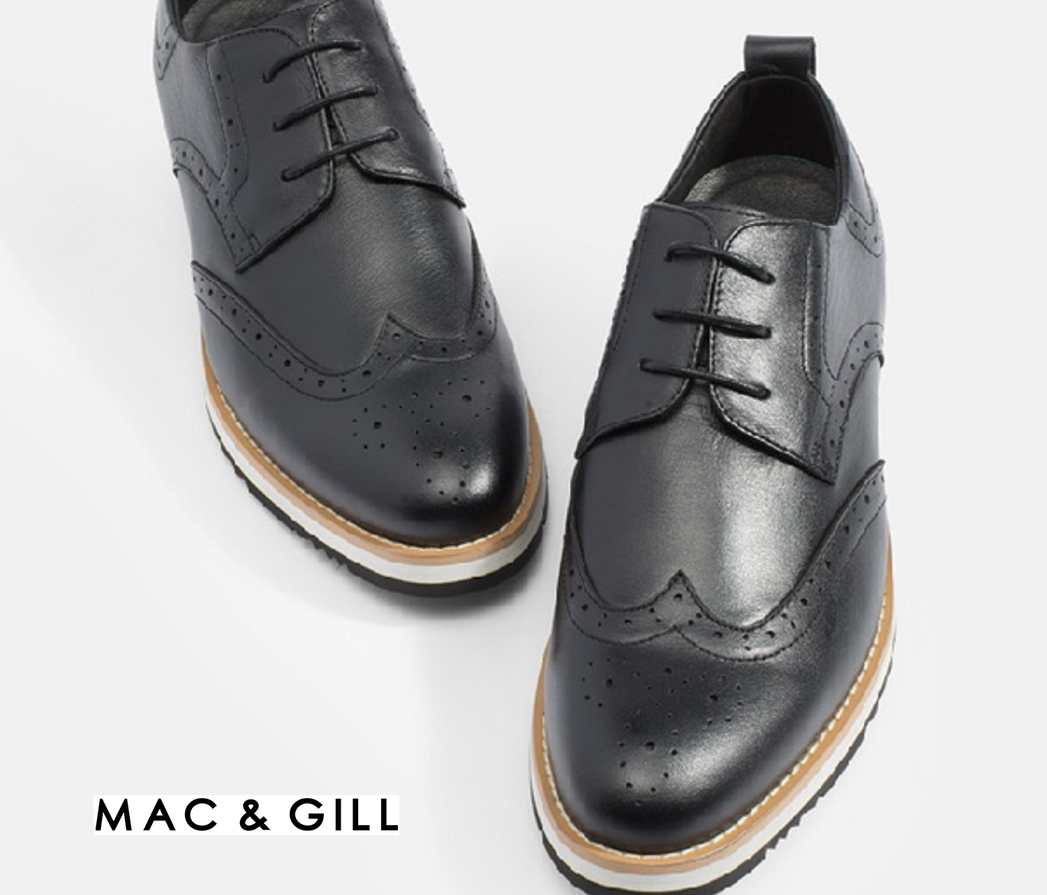 Mac&Gill Men Wingtip Oxford Derby Leather high-end soft light and comfortable Shoes รองเท้าผู้ชายแบบผูกเชือกหนังแท้คุณภาพระดับพรีเมี่ยม by MAC & GILL ราคา 2,090 บาท*ส่งฟรี